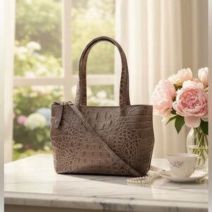 FURLA 2 Way Bag Croc Embossed